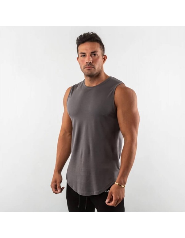 M-3XL Men Fashion Candy Color Quick-Drying Tank Top