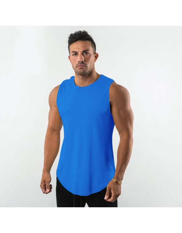 M-3XL Men Fashion Candy Color Quick-Drying Tank Top