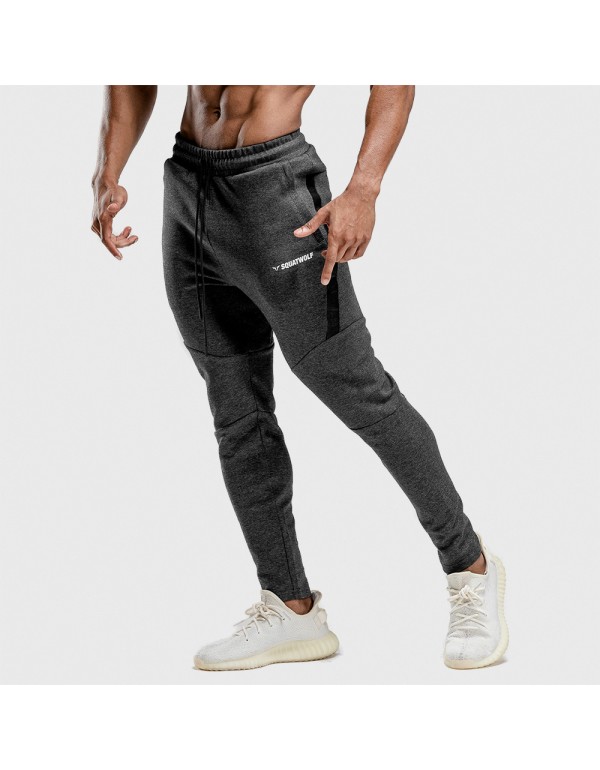 Men Casual Mid-Waist Stretch Sports Trousers