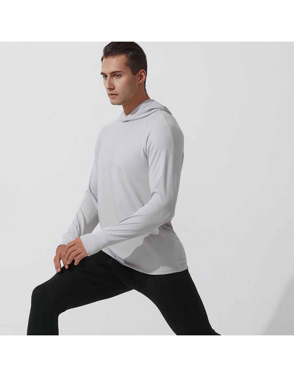 Men Leisure Sports Solid Color Long Sleeve Hoodies