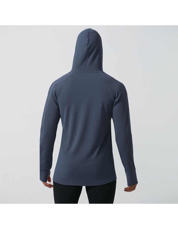 Men Leisure Sports Solid Color Long Sleeve Hoodies