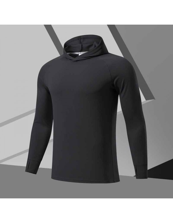 Men Leisure Sports Solid Color Long Sleeve Hoodies