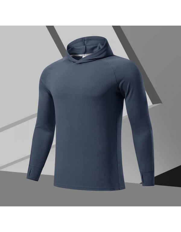 Men Leisure Sports Solid Color Long Sleeve Hoodies