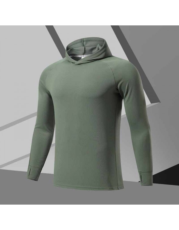 Men Leisure Sports Solid Color Long Sleeve Hoodies