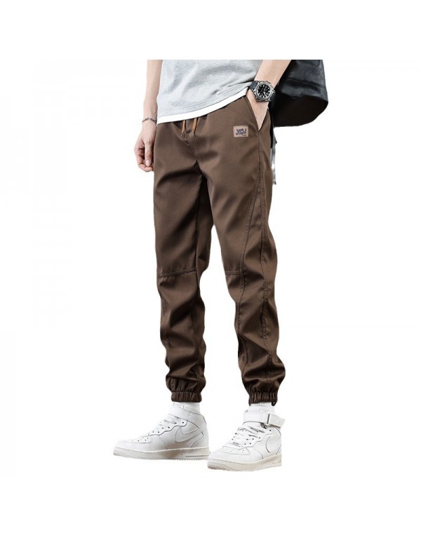 Men Spring Autumn Fashion Casual Solid Color Plus Size Jogger Cargo Pants